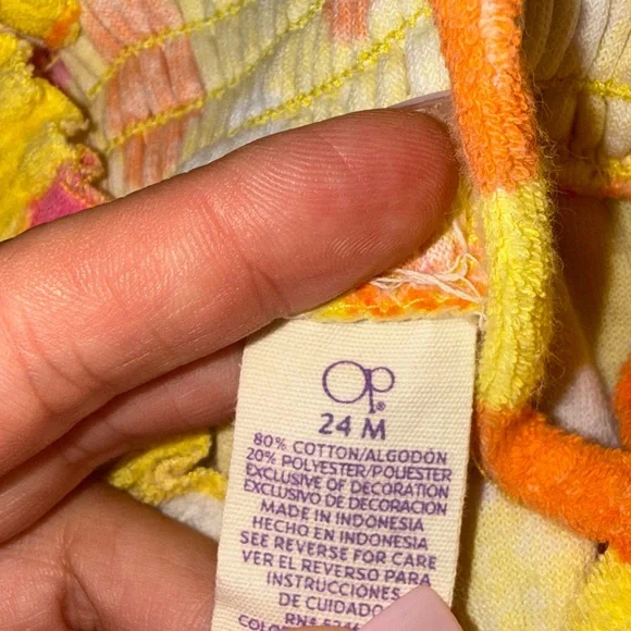 OP Yellow and pink beach coverup - Picture 3 of 3